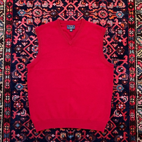 Club Room (Macy’s) cashmere sweater vest - Picture 1 of 2